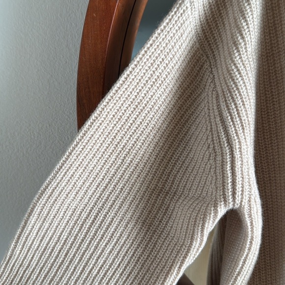 Jenni Kayne Cashmere Cardigan Sweater Size S Oatmeal - NEW with a flaw - Picture 8 of 12